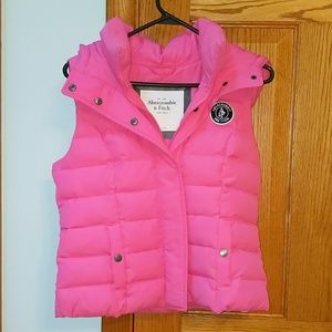 Abercrombie pink puffer vest